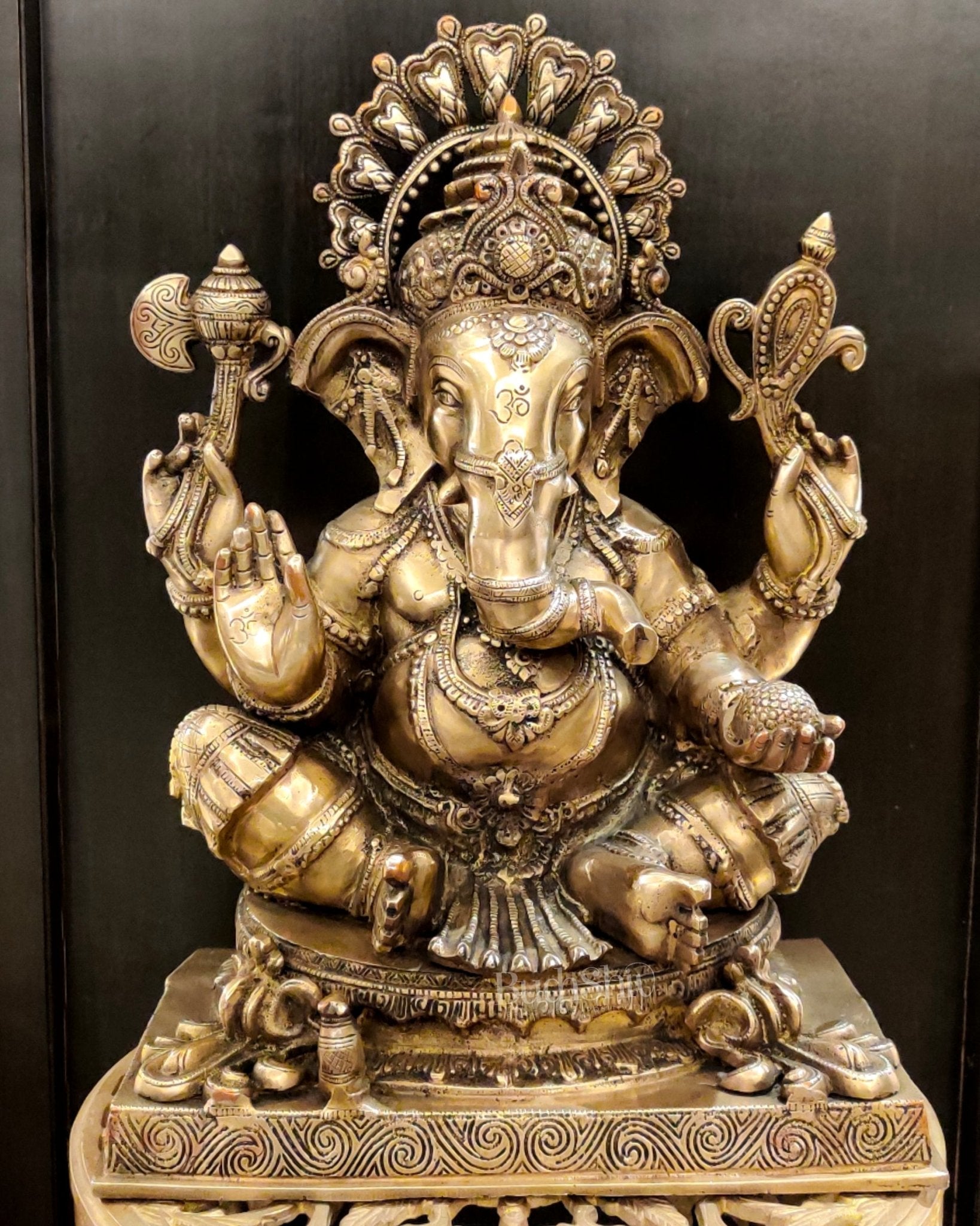 Brass Dagduseth Ganesha Brass Statue 20 inch