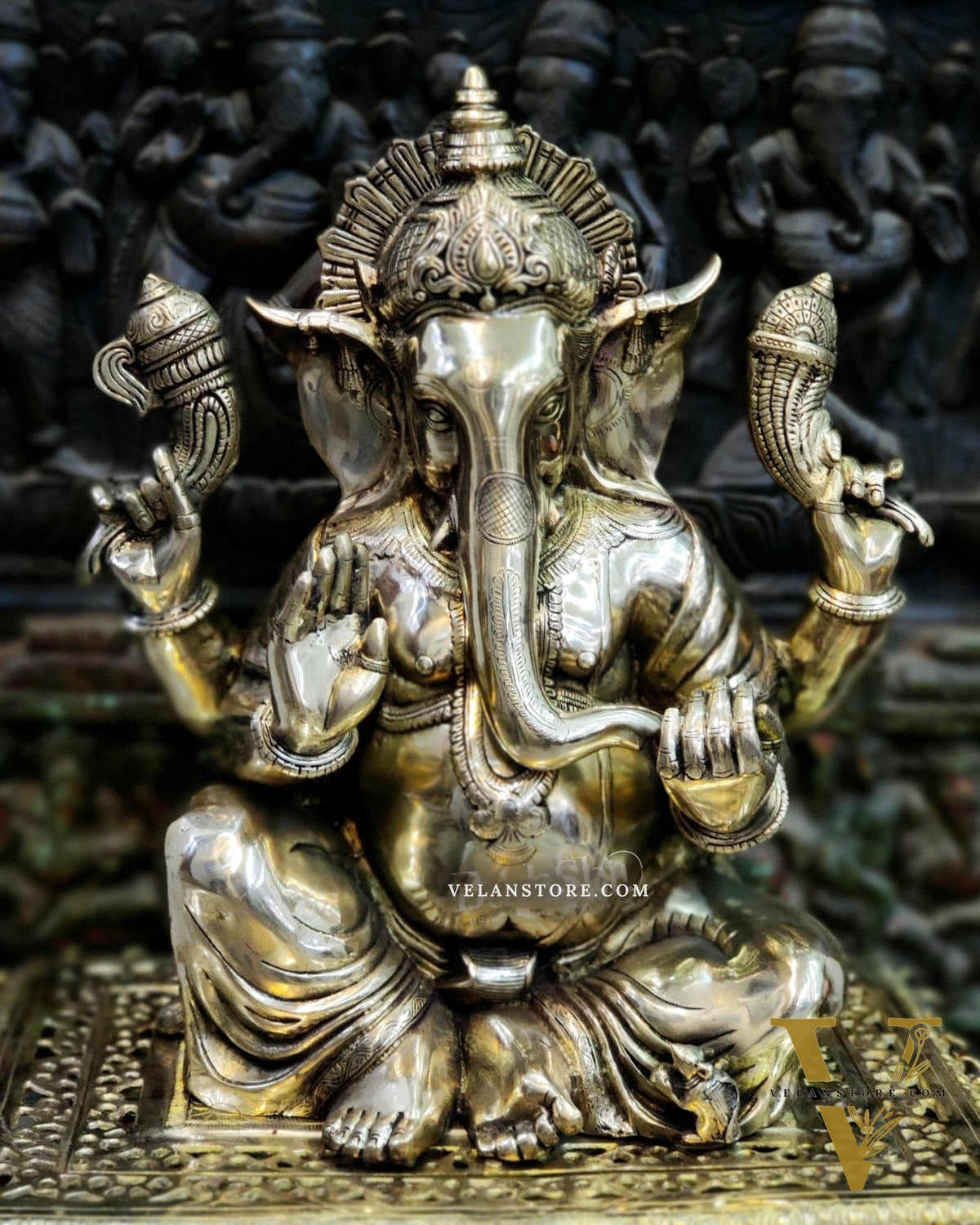 Ganesha Brass Statue 20"