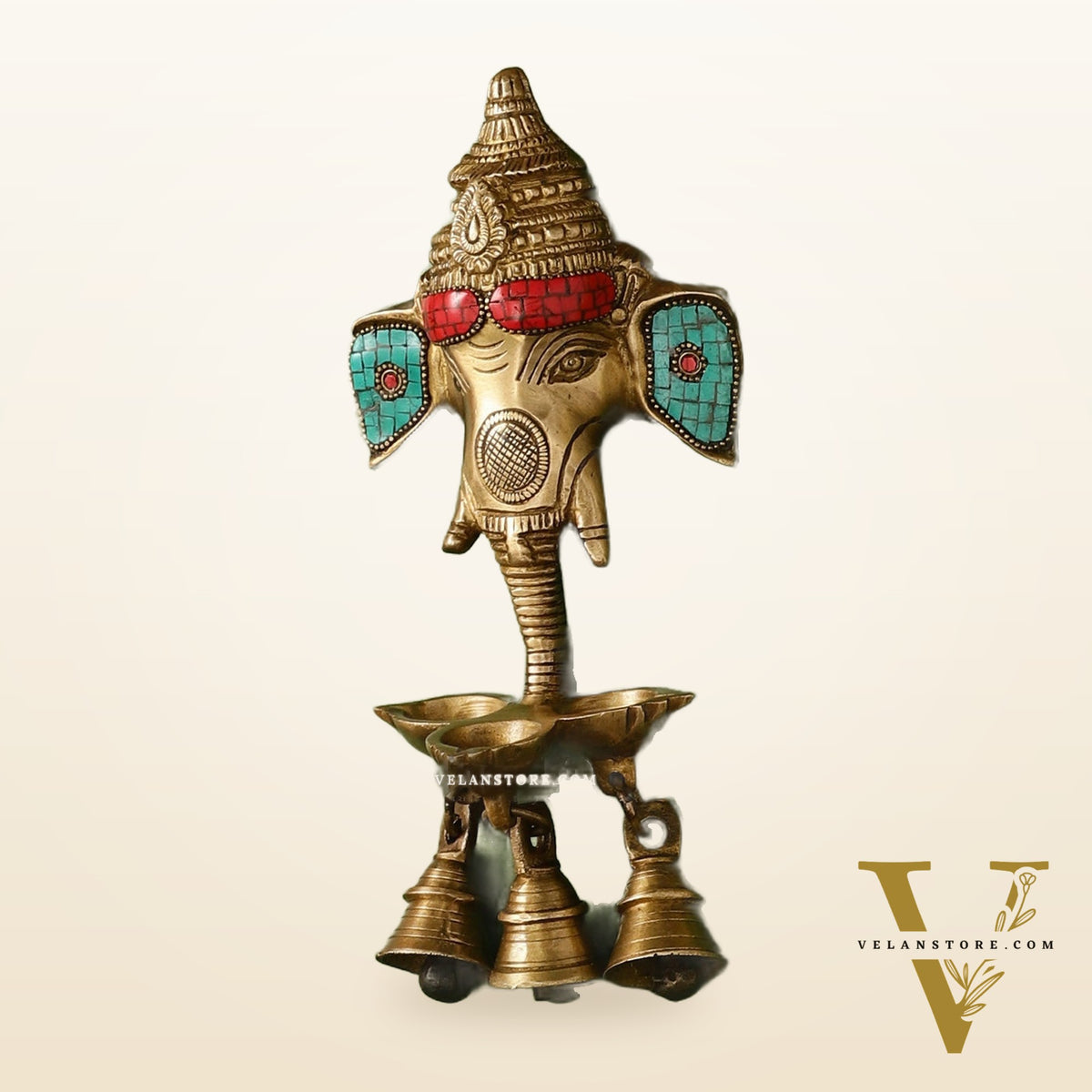 Ganesha Diya Lamp Wall Hanging diya 10"