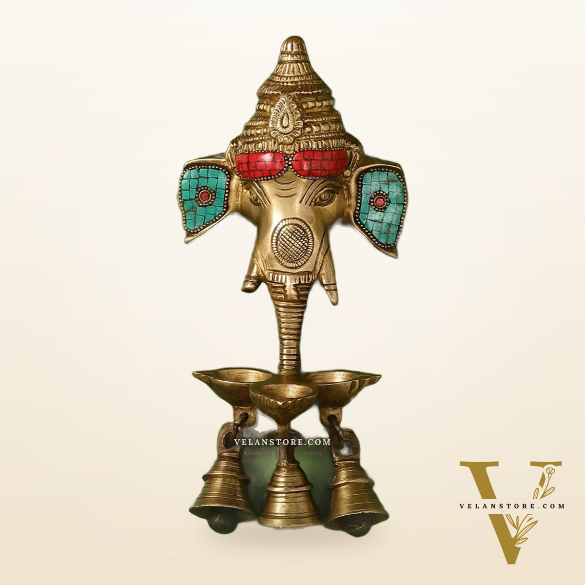 Ganesha Diya Lamp Wall Hanging diya 10"