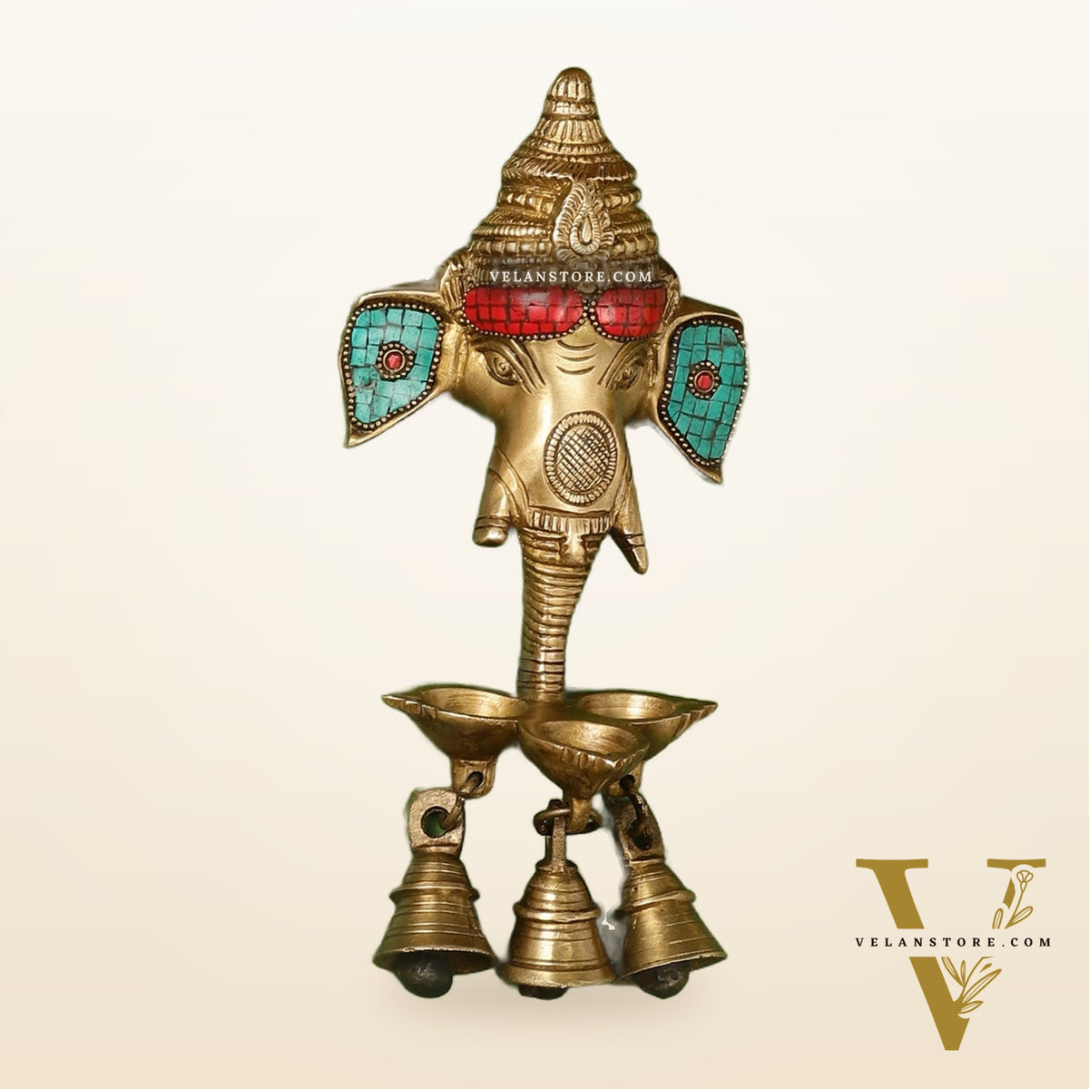 Ganesha Diya Lamp Wall Hanging diya 10"