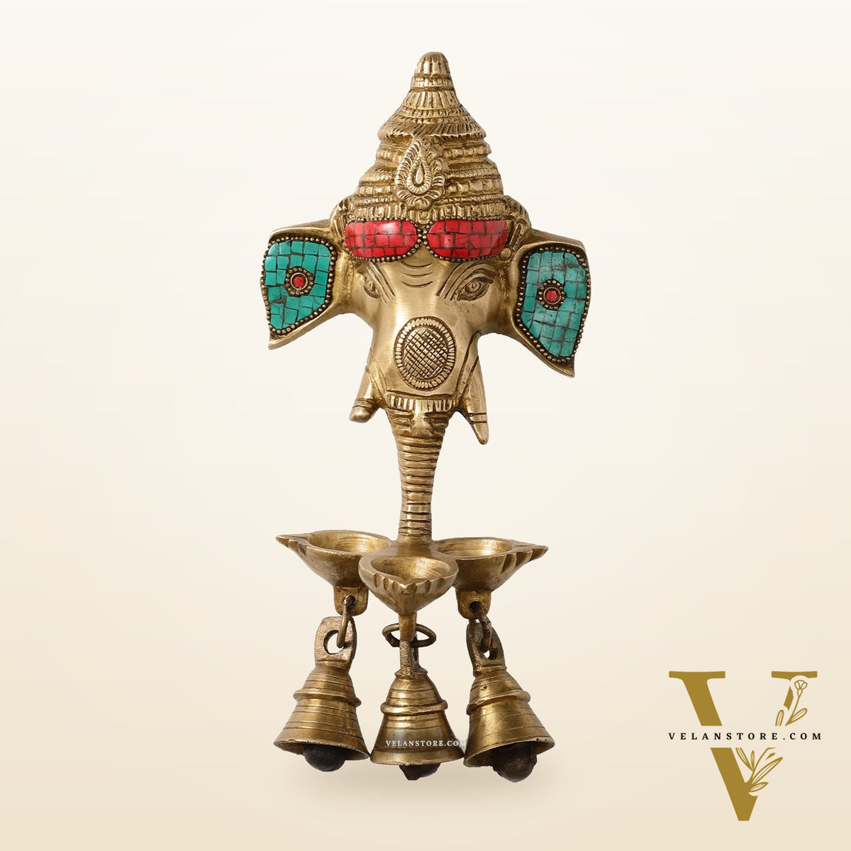 Ganesha Diya Lamp Wall Hanging diya 10"