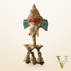 Ganesha Diya Lamp Wall Hanging diya 10"