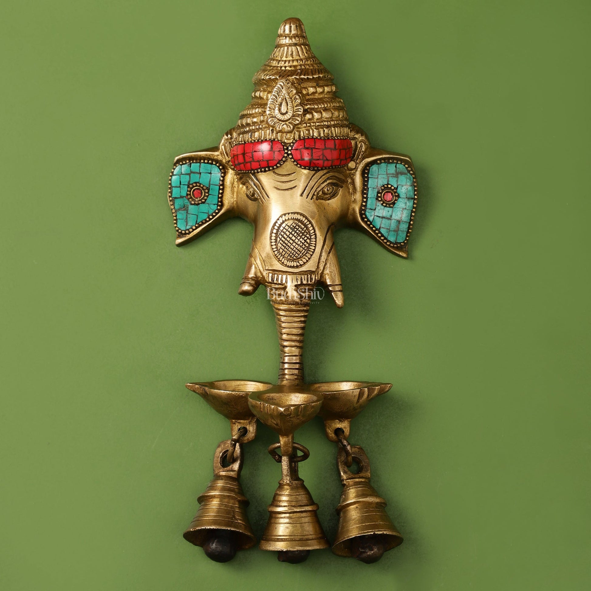 Ganesha Diya Lamp Wall Hanging diya 10"