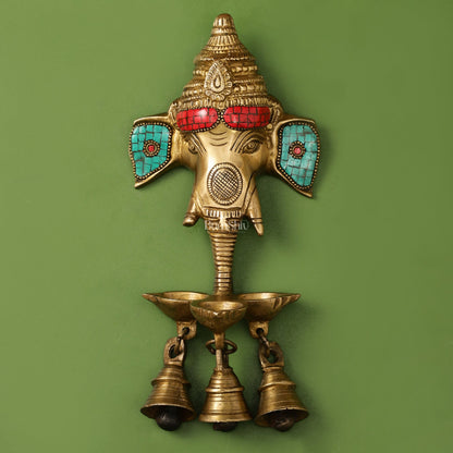 Ganesha Diya Lamp Wall Hanging diya 10"