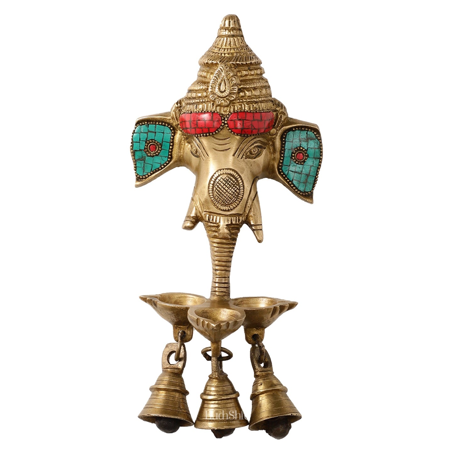 Ganesha Diya Lamp Wall Hanging diya 10"