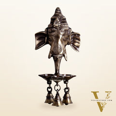 Ganesha Diya Lamp Wall Hanging for Wall and Door Home Decor | Gloss finish on Ganesh Face