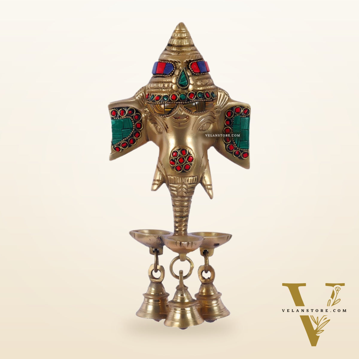 Ganesha Diya Lamp Wall Hanging for Wall and Door Home Decor 10"
