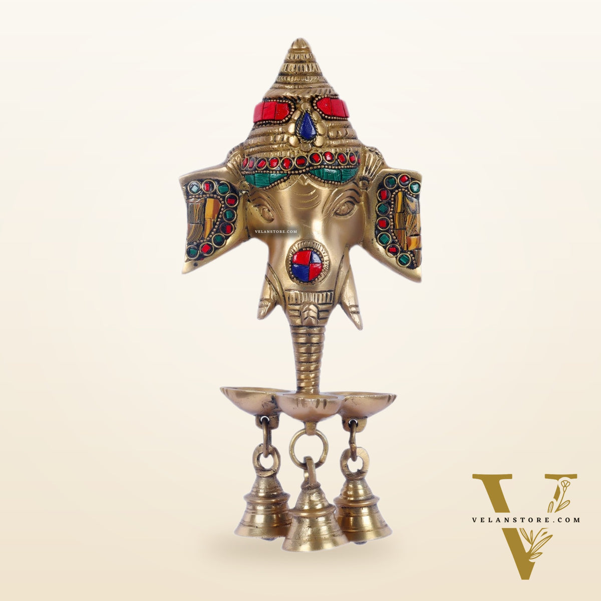 Ganesha Diya Lamp Wall Hanging for Wall and Door Home Decor 10"