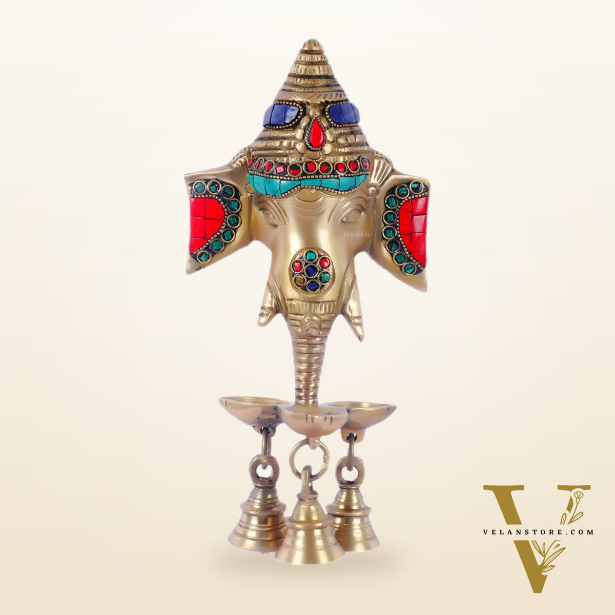 Ganesha Diya Lamp Wall Hanging for Wall and Door Home Decor 10"