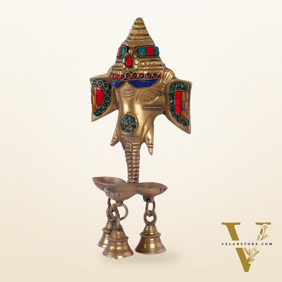 Ganesha Diya Lamp Wall Hanging for Wall and Door Home Decor 10"