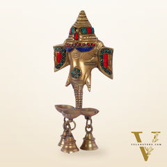 Ganesha Diya Lamp Wall Hanging for Wall and Door Home Decor 10"
