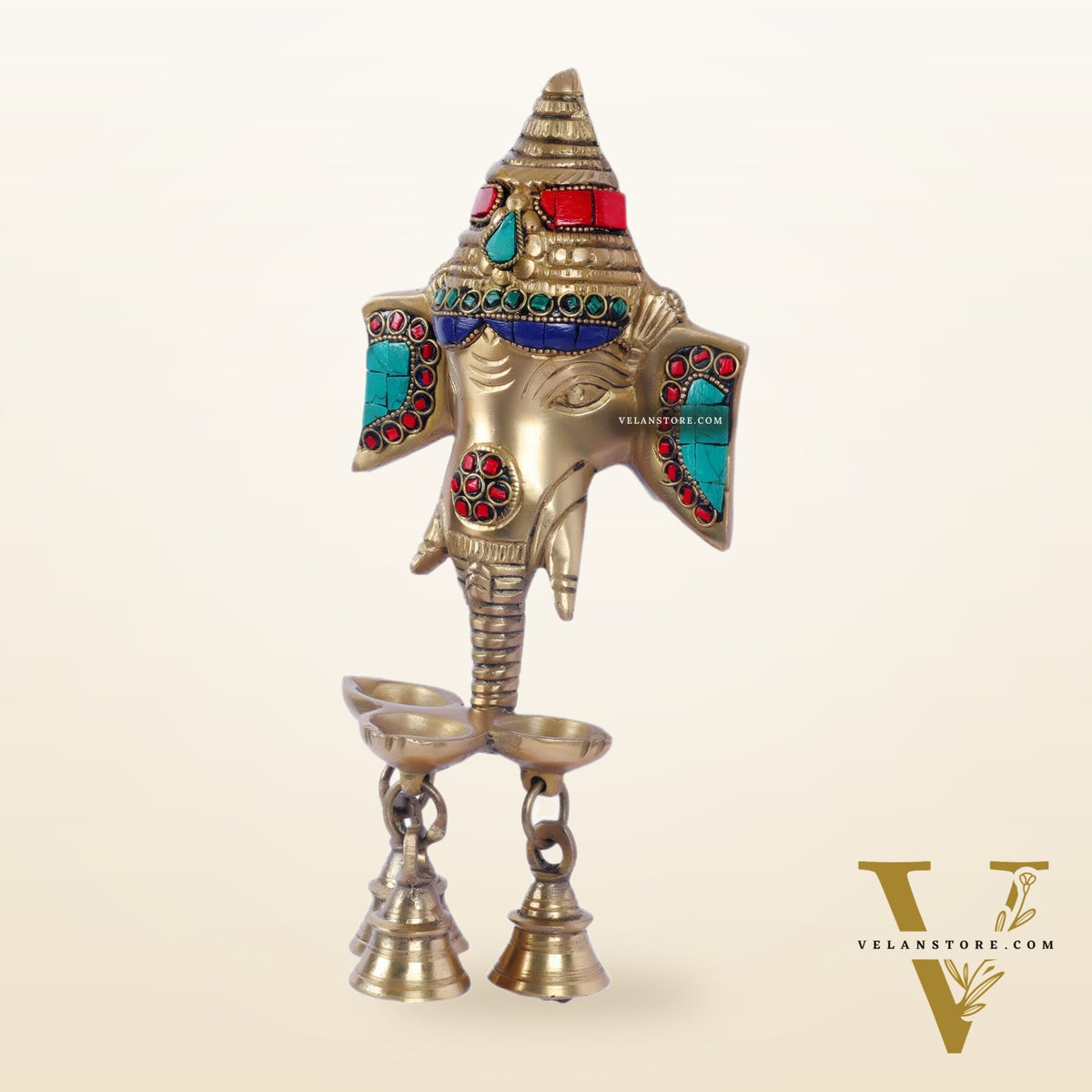 Ganesha Diya Lamp Wall Hanging for Wall and Door Home Decor 10"