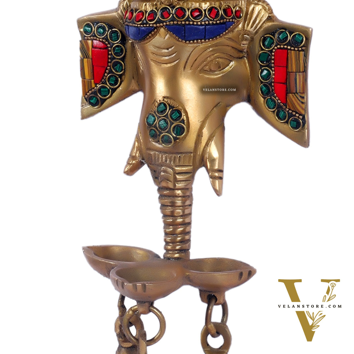 Ganesha Diya Lamp Wall Hanging for Wall and Door Home Decor 10"