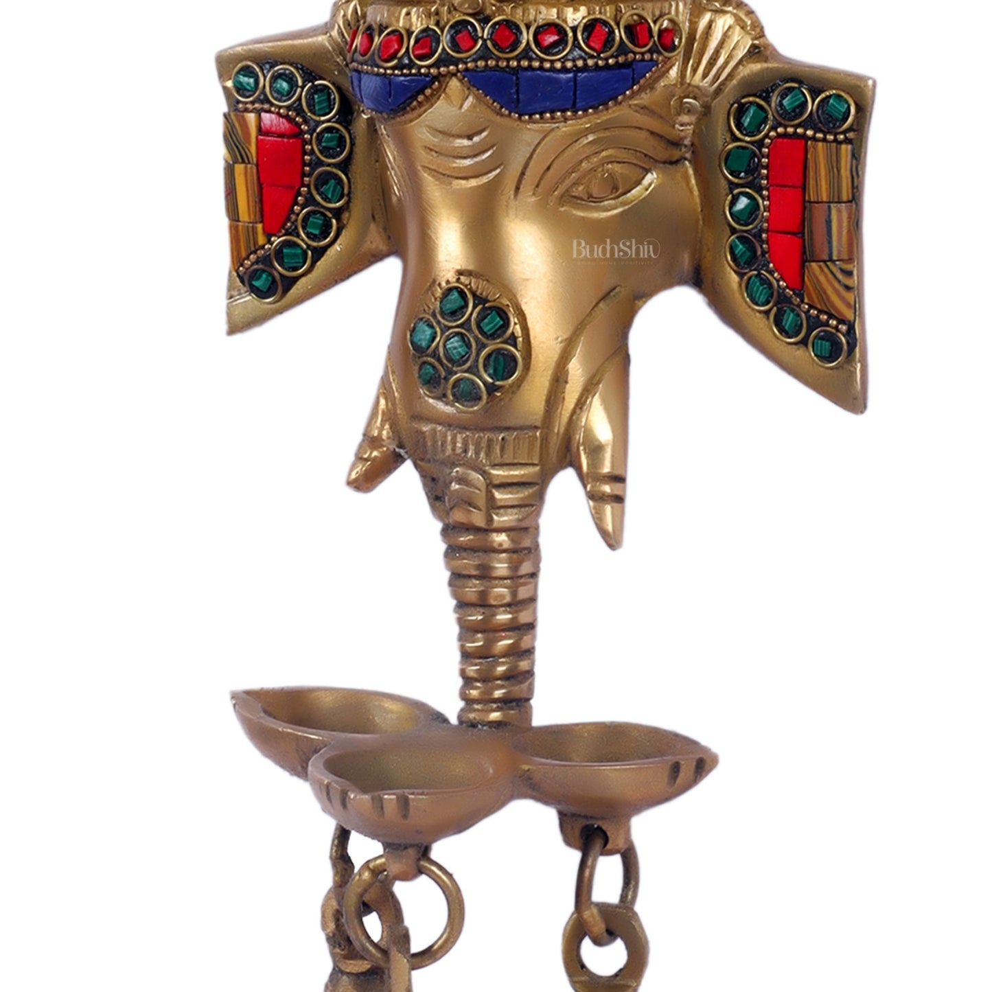 Ganesha Diya Lamp Wall Hanging for Wall and Door Home Decor 10"