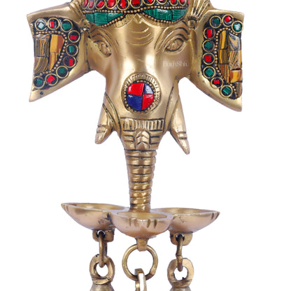 Ganesha Diya Lamp Wall Hanging for Wall and Door Home Decor 10"