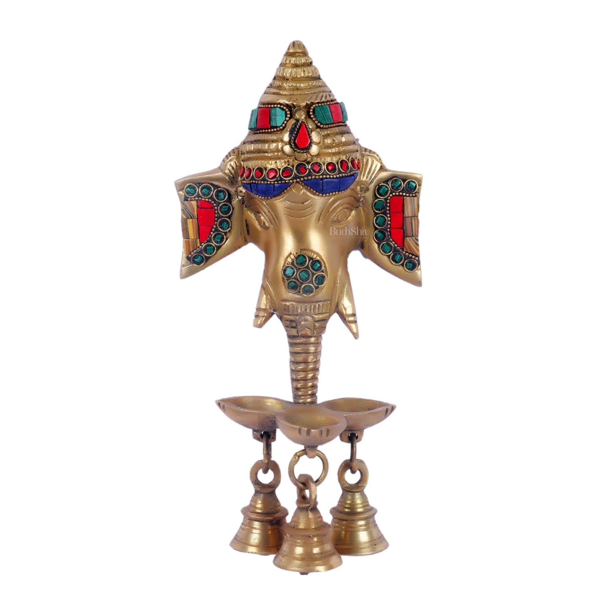 Ganesha Diya Lamp Wall Hanging for Wall and Door Home Decor 10"