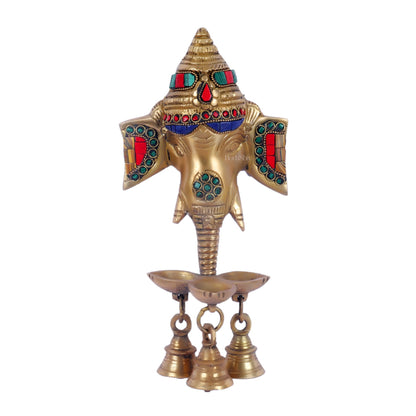 Ganesha Diya Lamp Wall Hanging for Wall and Door Home Decor 10"