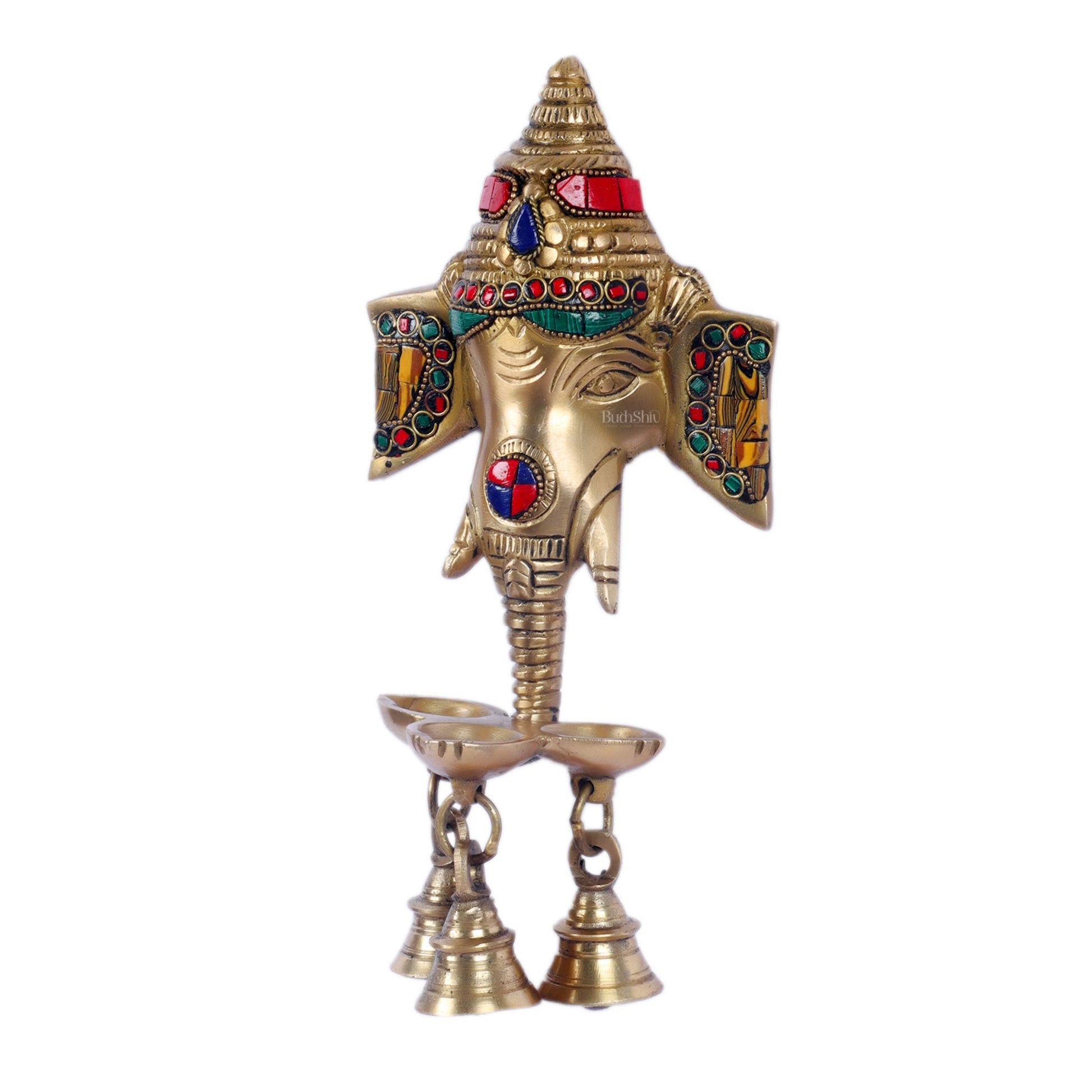 Ganesha Diya Lamp Wall Hanging for Wall and Door Home Decor 10"
