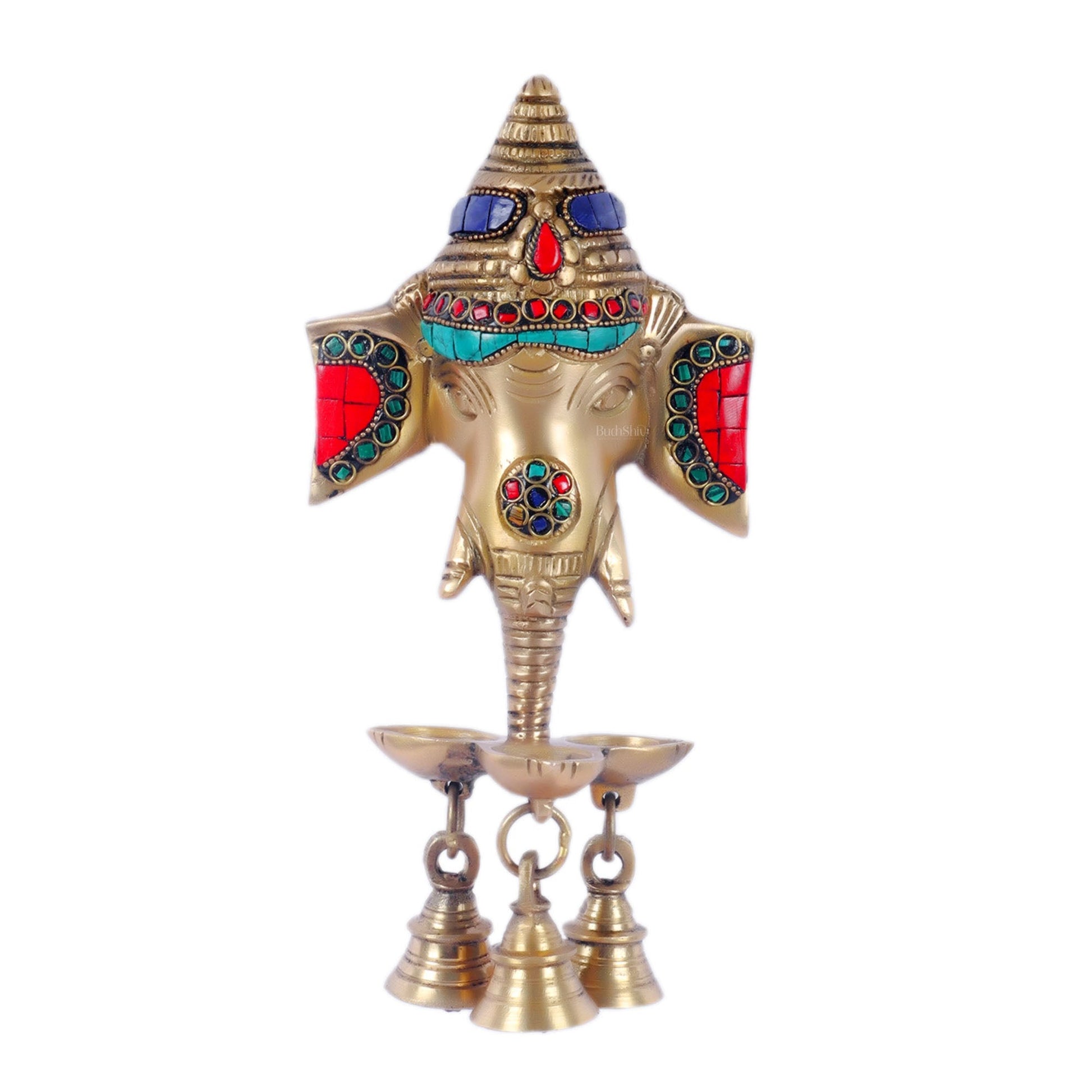 Ganesha Diya Lamp Wall Hanging for Wall and Door Home Decor 10"