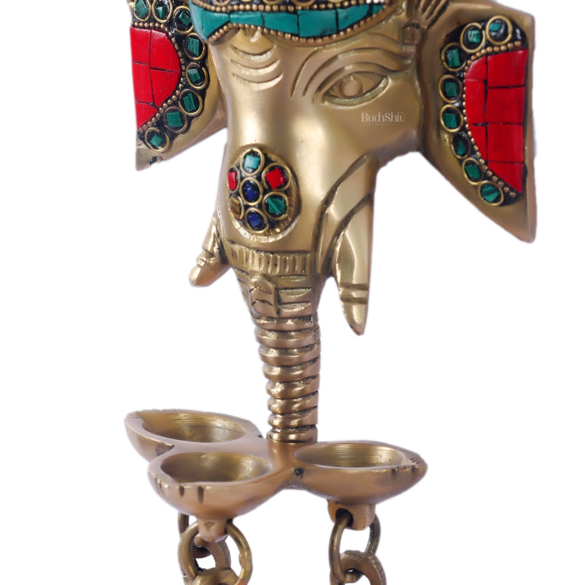 Ganesha Diya Lamp Wall Hanging for Wall and Door Home Decor 10"