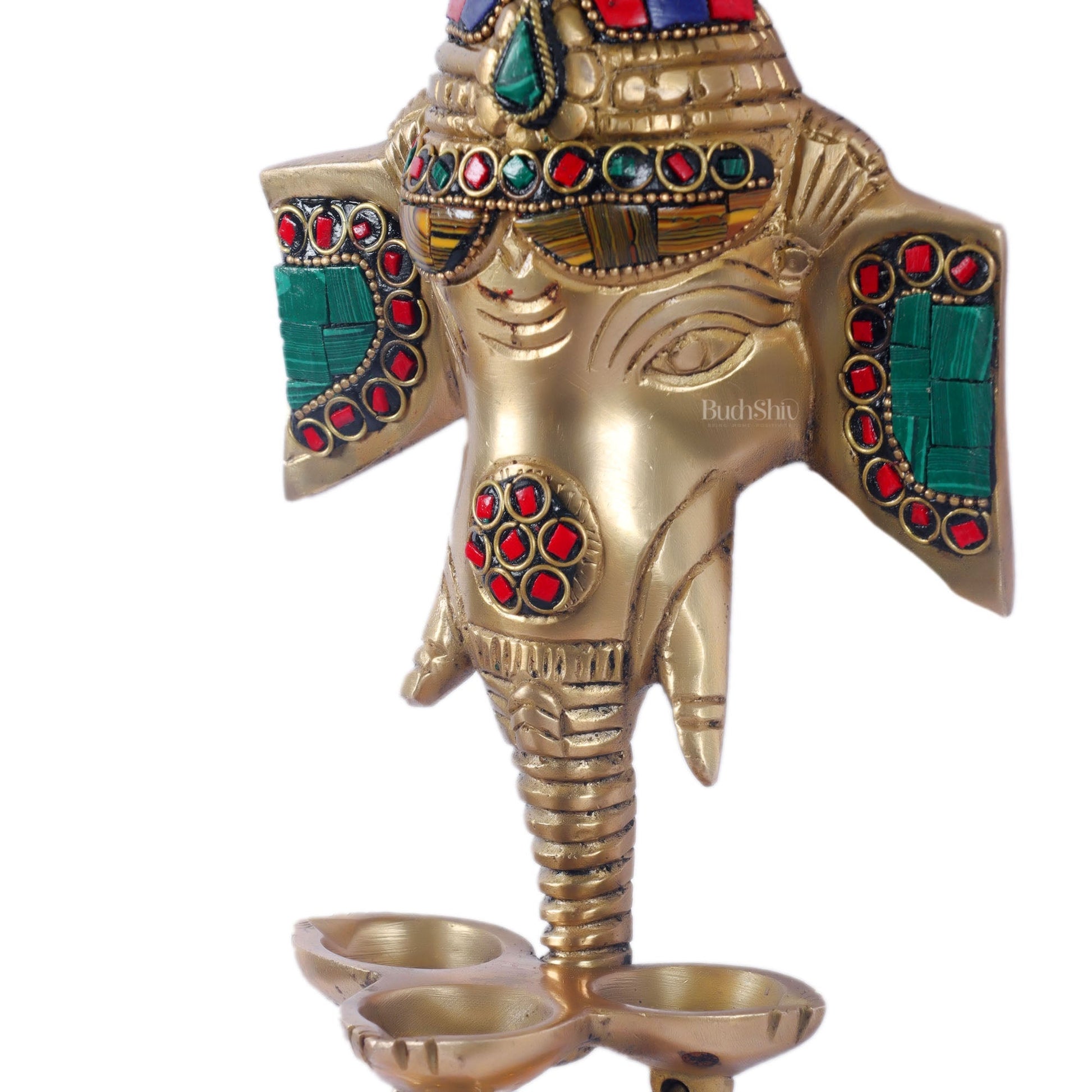 Ganesha Diya Lamp Wall Hanging for Wall and Door Home Decor 10"