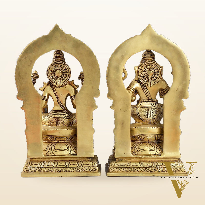 Ganesha Lakshmi - Brass Idols 10"