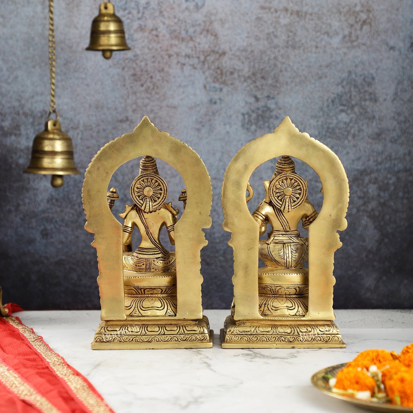 Ganesha Lakshmi - Brass Idols 10"