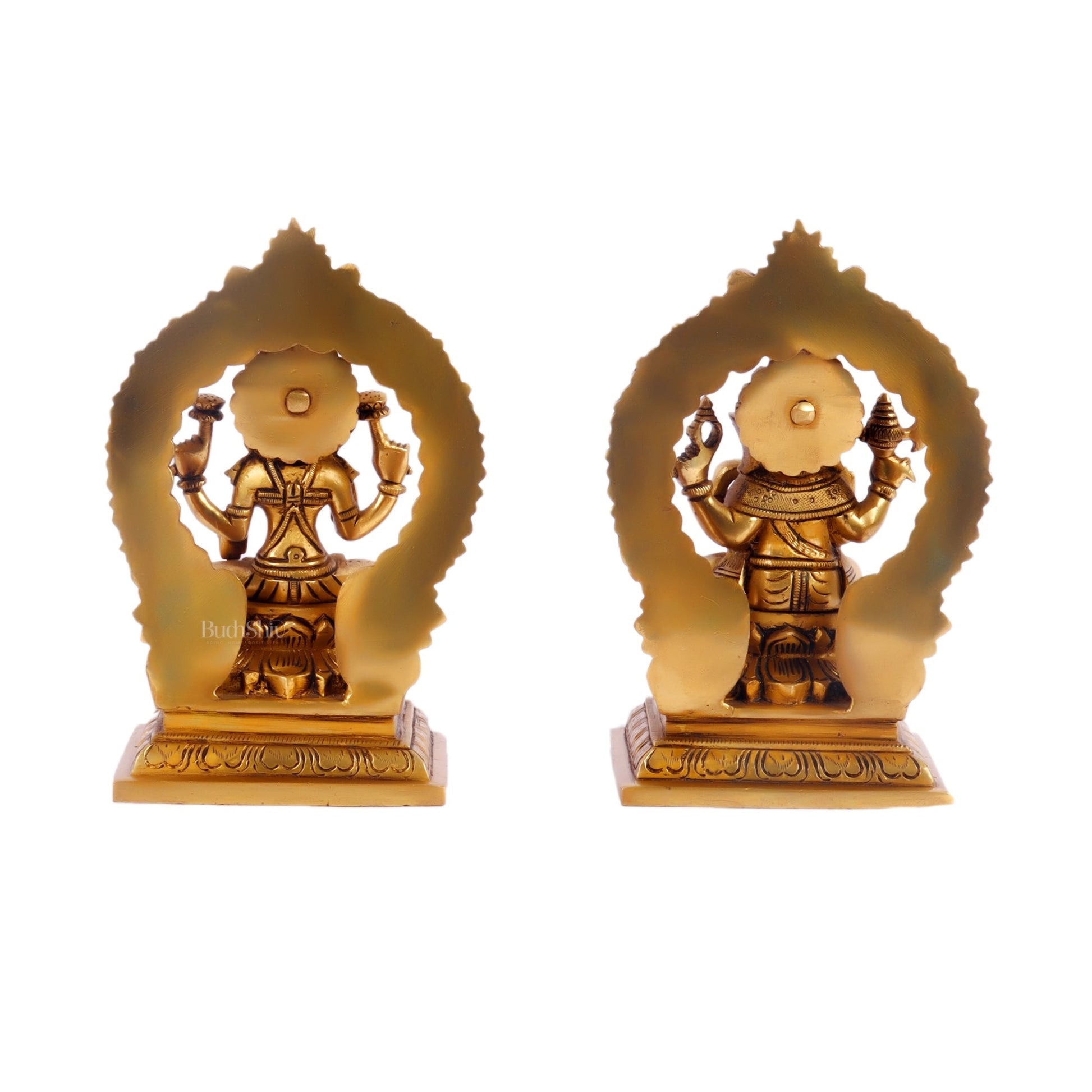 Ganesha Lakshmi Brass idols Superfine 7 inches