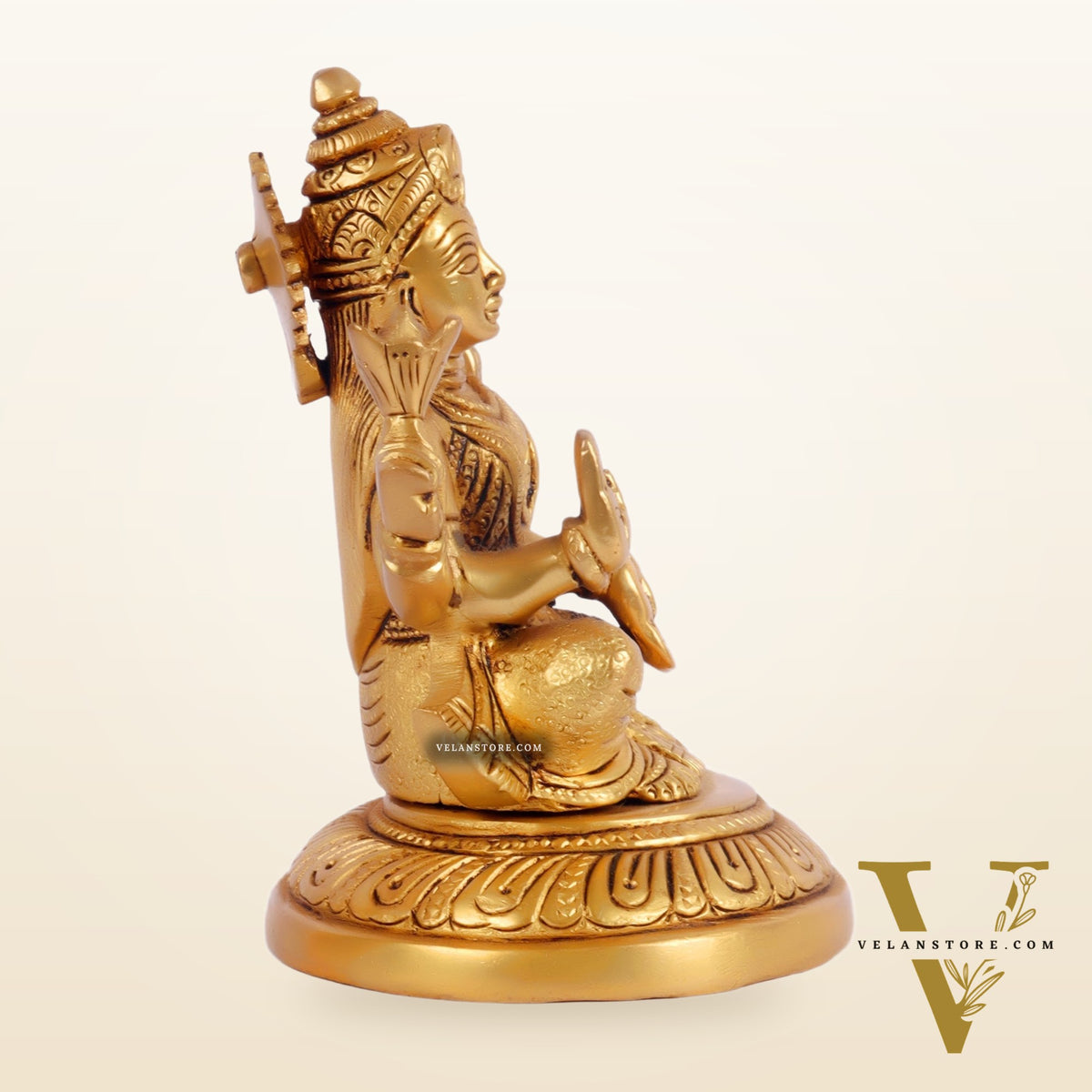 Ganesha lakshmi brass murti 4.5 inch