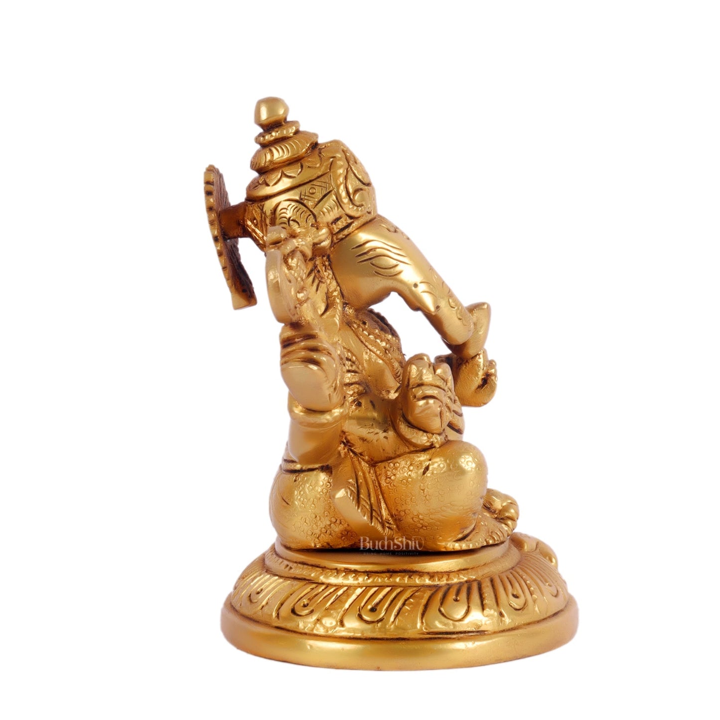 Ganesha lakshmi brass murti 4.5 inch