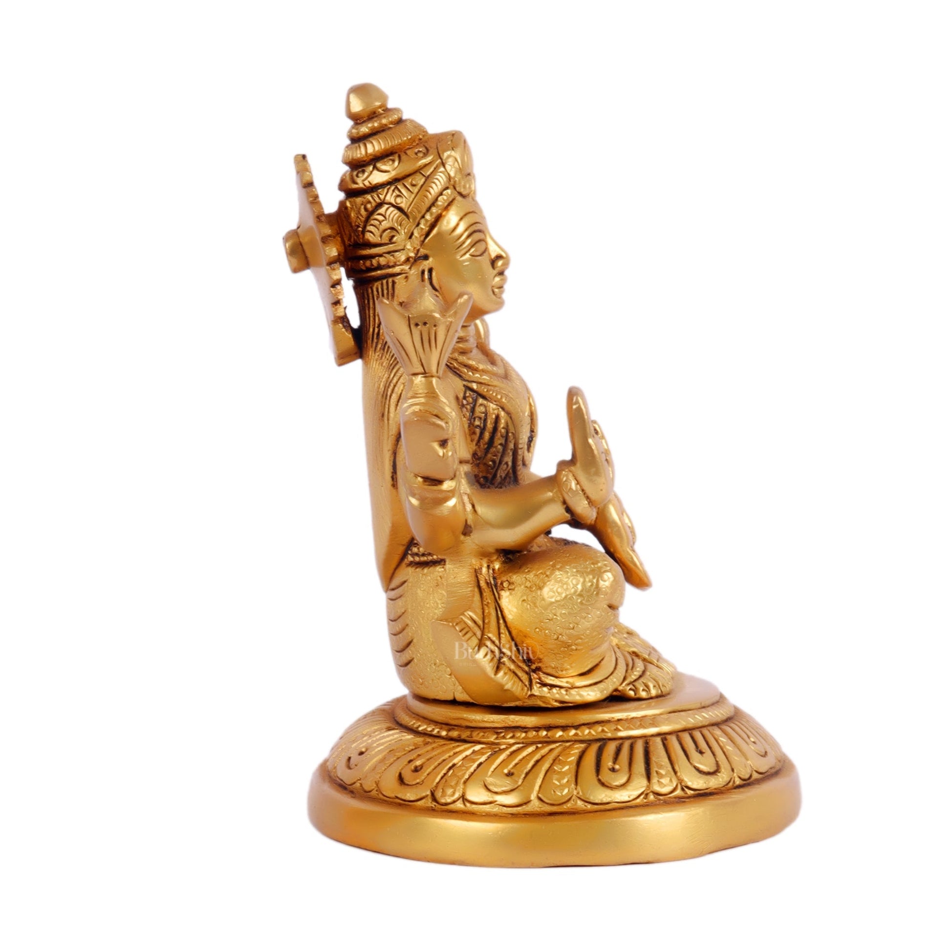 Ganesha lakshmi brass murti 4.5 inch
