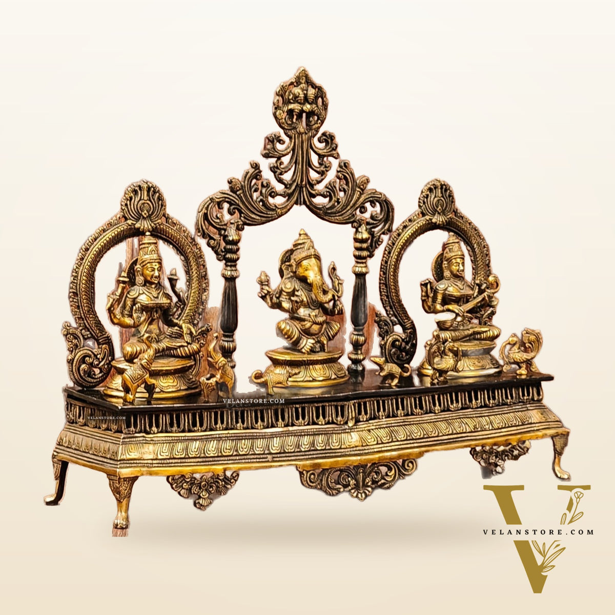 Ganesha Lakshmi Saraswati Idol Set 21"