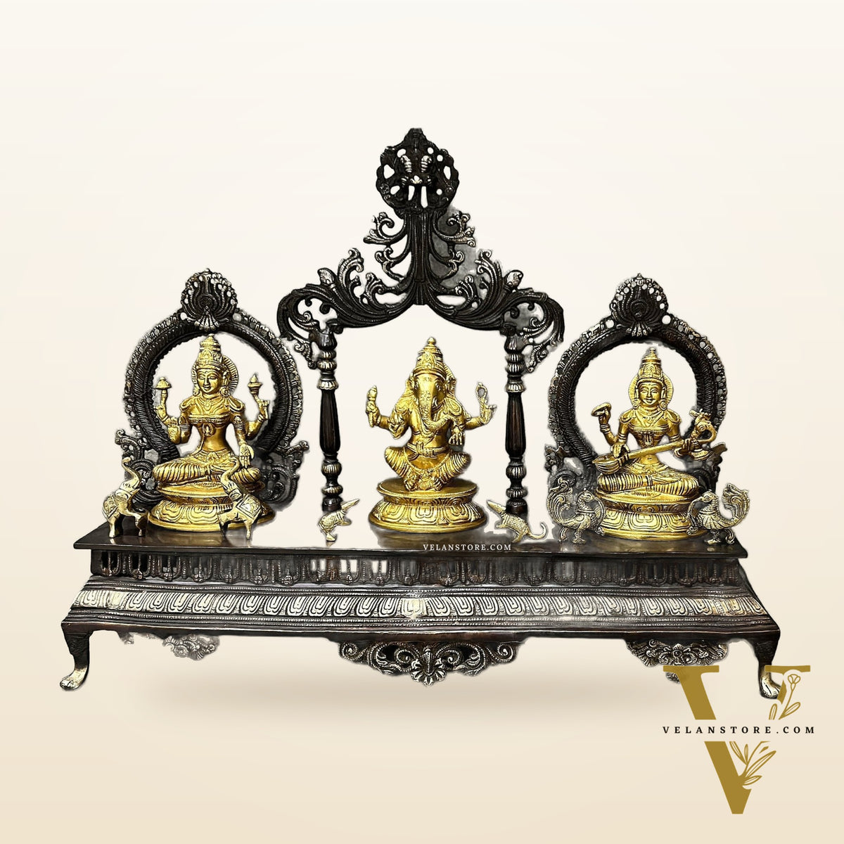 Ganesha Lakshmi Saraswati Idol Set 21"
