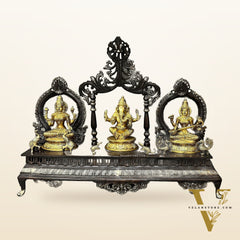 Ganesha Lakshmi Saraswati Idol Set 21"