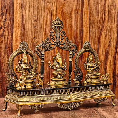 Ganesha Lakshmi Saraswati Idol Set 21"