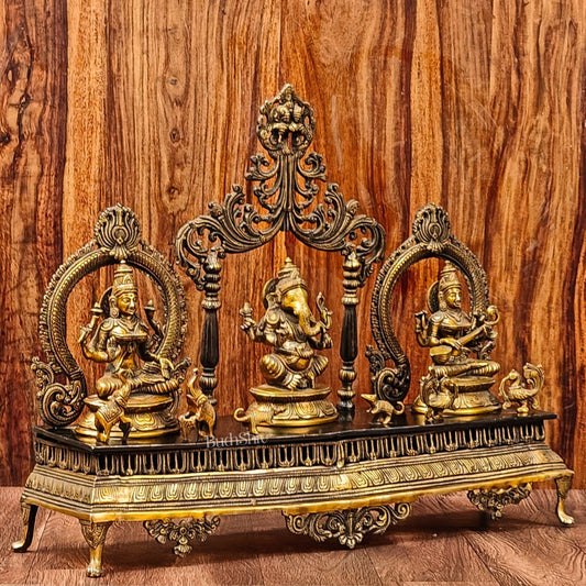 Ganesha Lakshmi Saraswati Idol Set 21"