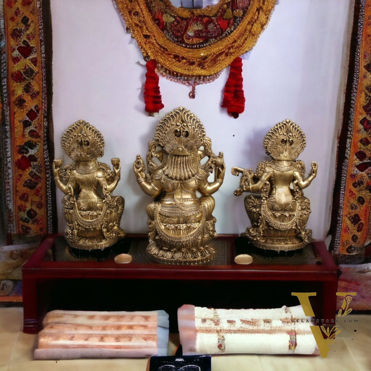 Ganesha Lakshmi Saraswati Large Sized 26"