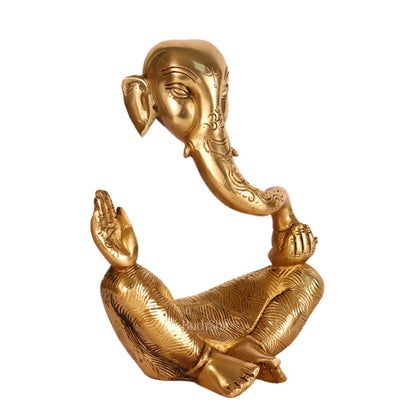 Ganesha modern Abstract Brass Antique Gold Finish| Medium 8.5 "