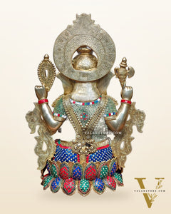 Ganesha Superfine Brass Large Sized Statue | 29" Tall meenakari work