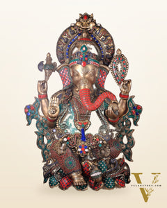 Ganesha Superfine Brass Large Sized Statue 30"