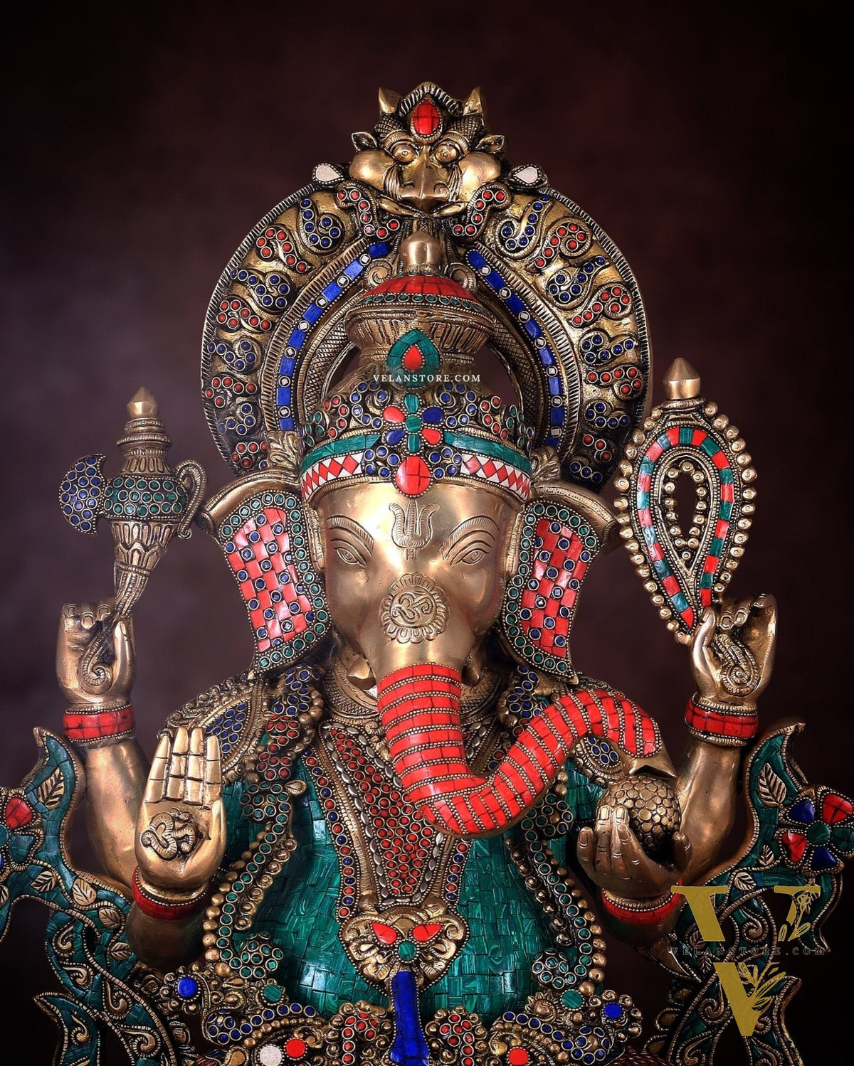Ganesha Superfine Brass Large Sized Statue 30"