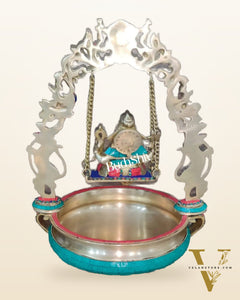 Ganesha Swing Brass Urli large