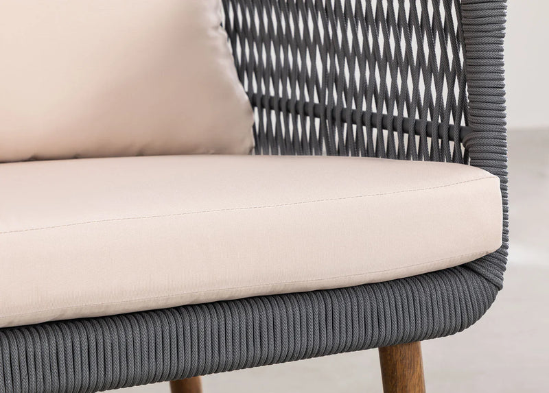 Bilbao Outdoor Sofa Set 2 Seater, 2 Single seater Set Braided & Rope