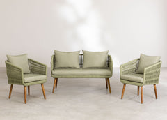 Bilbao Outdoor Sofa Set 2 Seater, 2 Single seater Set Braided & Rope