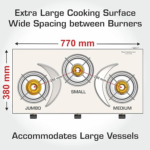 SS SLEEK 3Burner Gas Stove Vidiem
