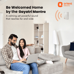 Gayatri Mantra Electric Door Bell (White)