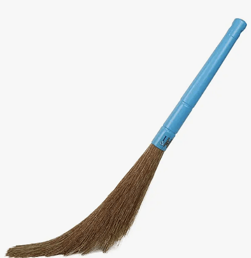 GEBI Sweepy Regular Dust-Free Broom Plastic Handle with Flagged Bristle, Ideal for Home Cleaning, Jhadu for Dust-Free Home Set of 2 (199-single pc
