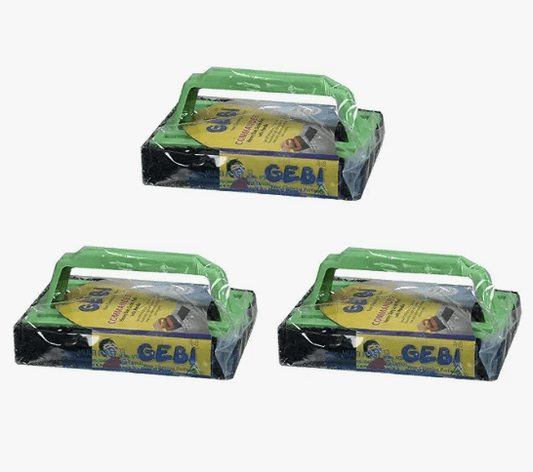 உயர்ந்த ஓடு சுத்தம் செய்வதற்கான சிராய்ப்பு ஸ்க்ரப்பருடன் கூடிய வரத் வென்ச்சர்ஸ் GEBI கமாண்டர் குளியலறை தூரிகை (பச்சை, 3 பேக்)