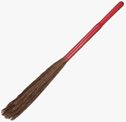 GEBI Sweety Grass Broom Plastic Handle with Garo Hill Grass, Ideal for Home Floor Cleaning, Jhadu for Dust-Free Home Set of 2 (175-single pc)-1
